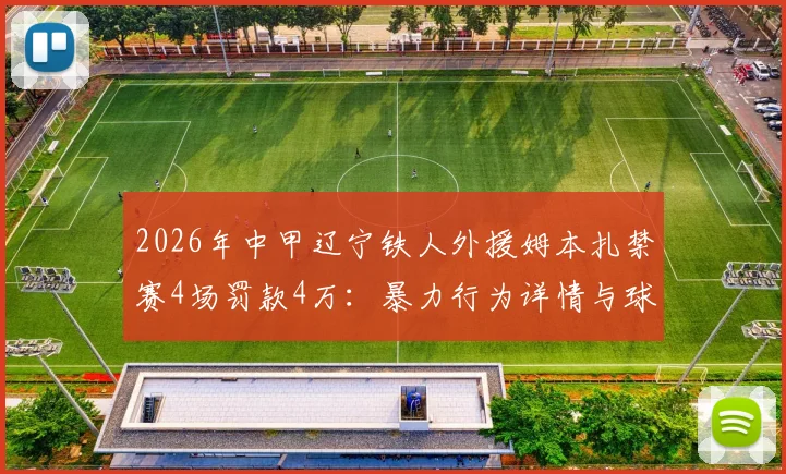 2026年中甲辽宁铁人外援姆本扎禁赛4场罚款4万:暴力行为详情与球队影响解读